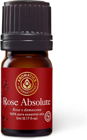 Aromatics International Premium Organic Rose Absolute Essential Oil 5ml | 100% Pure Essential Oil for Diffusion &amp; Aromatherapy