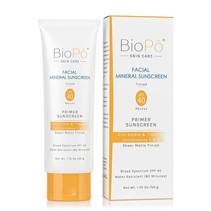 Tinted Mineral Sunscreen for Face SPF 40 ? Lightweight Matte Formula with Zinc Oxide &amp Titanium Dioxide ? Lightweight Matte Finish Sheer Tint Non-Greasy Texture 1.75 oz