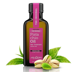 Jenoris Pistachio Oil Hair Serum for Frizzy and Damaged Hair Lightweight Hair Oil for Dry Hair with Omega 3-6-9 Complex Anti-Frizz Hair Serum for Shine Hydration &amp Split-End Treatment 1.69 fl.