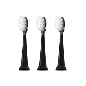 TAO Clean Umma Diamond Sonic Toothbrush Replacement Heads (3-Pack) ? Replacement Heads for the TAO Clean Electric Toothbrush and Docking Station, Black