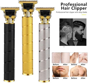 Hair ClippersBeard Trimmer for Men T9 Electric Shaver Hair Cutting Machine Rechargeable Clipper Hair Trimmer Man Beard for Men Barber Professional Trimmer (Color : Silvery)
