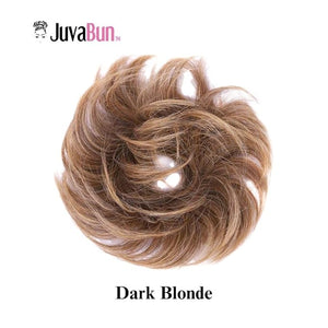 JUVABUN Small Messy Bun Hair Piece -Dark Blonde Messy Bun Hair Piece Human Hair Hair buns hair piece Everyday Wear Washable &amp Realistic|Hair pieces for women Synthetic Hair Bun Scrunchie -Dark Bl