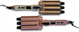 Glitz &amp; Glam Bling Triple Barrel Hair Waver Rose Gold