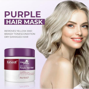Karseell For Blonde Silver Gray Highlighted Hair Purple Hair Mask Professional Neutralizes Brass &amp Yellow Tones 16.90 oz 500ml