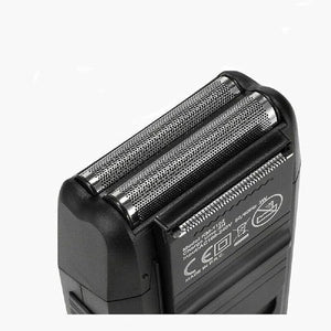 Black Men Stainless Steel Electric Razor Shaver Twin Blade Beard Razor Face Care Trimmer