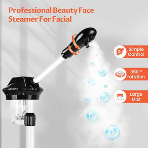Professional Facial Steamer Stand on Wheels Face Steamer SPA Ozone Nano Steamer for Facials