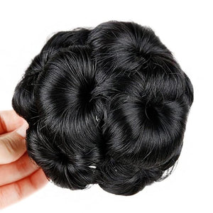 Hair Accessories 1 Pack Synthetic Curly Bun Women's Ponytail Donut Claw Clip Wig Hair Extensions Black Brown for Women's Daily Use Hair Pieces For Women(5,2 pcs)