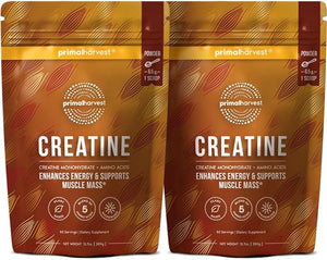 Primal Harvest Creatine Powder Supplement for Men and Women's Fitness Workouts and Muscle Growth to Help Promote Recovery Strength Energy and Endurance (2)