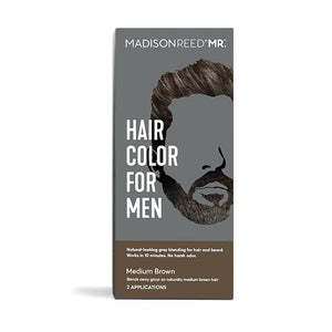 Madison Reed Mr. Hair Color for Men Medium Brown Demi-Permanent Hair Dye Reduces Grays in 15 Minutes For Hair &amp Beard Nourishing &amp Strengthening Keratin &amp Argan Oil 2 Applications
