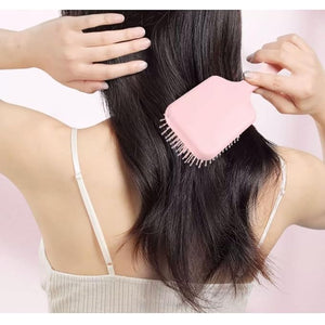 Women Hair Combs Massage Hairbrush Air Cushion Hair Combs Wood Scalp Massagers (Color : Purple)