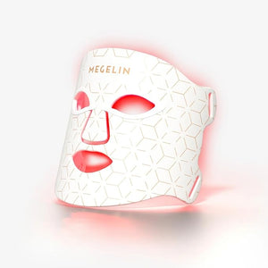 MEGELIN 7 Colors Led Light Therapy Facial Mask, Face Light Therapy Mask for Face, Reduce Wrinkles Smooth Skin, Infrared Light Skin Rejuvenation(White)