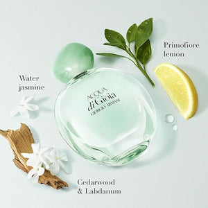 Armani Beauty - Acqua di Gioia - Eau de Parfum - Floral Fruity Fragance for Women - Primofiore Lemon, Water Jasmin, Cedarwood Notes