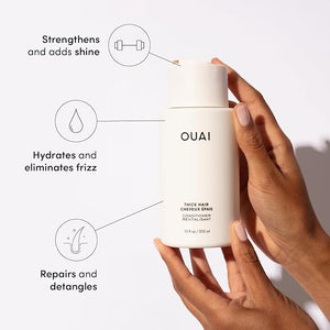 OUAI Thick Hair Conditioner Refill - Moisturizing Conditioner for Dry Frizzy Hair - Keratin Marshmallow Root Shea Butter and Avocado Oil - Paraben Phthalate &amp Sulfate Free (32 Oz)