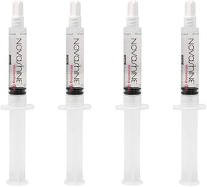 Novashine Teeth Whitening Gel Syringe Refill Pack (4) 5ml Syringes 3 Month Supply No Sensitivity Use with Novashine LED Light