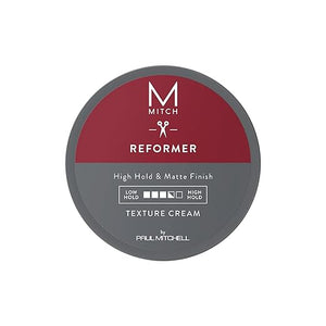 MITCH by Paul Mitchell Reformer Texture Cream for Men High Hold Matte Finish For All Hair Types Especially Fine to Medium Hair 3 oz.