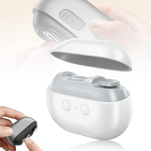 3 in 1 Electric Polishing Automatic Nail Clippers 2026 New Electric Nail Clippers Nail Trimmer Electric Toe Nail Clippers for Fingers and Toes Adults (White)