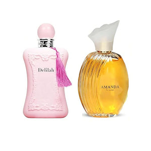 Women's Delilah&amp;Amanda Perfume Set Romantic Floral Scent Eau De Parfum Spray for Women 3.4 Fl Oz Each Bottle Daily Used Fragrance