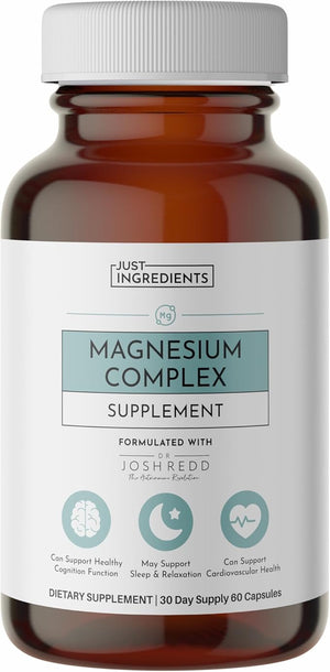 Magnesium Complex ? 60?Capsule Five Bioavailable Magnesium Forms (Aquamin¢ç Sea Minerals, Malate, Orotate, Taurate, Bisglycinate) ? Supports Relaxation, Sleep, Mood, Heart &amp; Nervous System