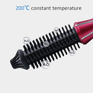 Hair Curler Brush, Folding Curling Heated Round Mini Portable Travel Anti Static Dual Ionic Ceramic Thermal Styler Hair Styling Tool Hot Air Styling Brush for Volume and Soft Curls
