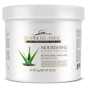 Dominican Magic Nourishing Revitalize Moisturizing Hair Mask with Aloe Vera &amp; Rosemary Extract - Hair Treatment for Damaged and Frizzy Natural Hair, 32 oz