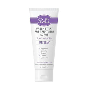 Belli Skincare Fresh Start Pre-Treatment Scrub, Face Cleanser &amp; Facial Scrub for All Skin Types, Detoxifies Skin, Dermatologist Recommended, 6.5 Oz