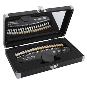 ANNWAH Dental Teeth Shade Guide, Professional Porcelain 3D R-20 Tooth Whitening Shade Chart with 20 Colors