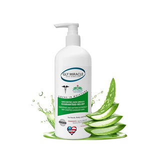 GLY MIRACLE Moisturizing Body Cream Lotion 16 ounce - Non-Greasy Skin Humectant for Extremely Dry Skin Hands Body and Feet Fragrance-Free with Pure Glycerin for Nourishing Hydration.