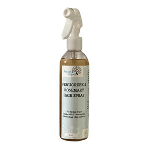 Fenugreek &amp Rosemary Hair Spray - Strengthen Hydrate Moisturize &amp Thicken Naturally ? for Dry Oily Flaky Thinning Damaged Hair Types - Thin Edges - Dry Loc - For For Men Women 8oz- NO