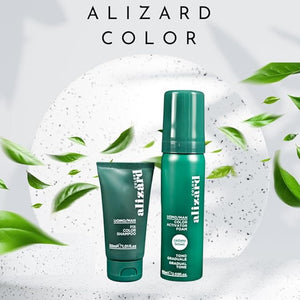 Alizard Natural Hair Color for Gray Hair Shampoo | De-Graying Foam with Hydrolyzed Collagen &amp; Allatonin | Not Hair Dye - Color Activation | Grey Hair Touch Up | Men &amp; Women | Instant Results -