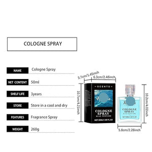 Gulong Blue Perfume - Natural Fresh Fragrance Alluring Amber Scent Long-Lasting Elegant Scent For Couples' Dates(3PCS)