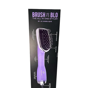 Le Angelique Brush N Blo - One Step Hair Straightening Comb &amp; Brush for Easy &amp; Quick Curly Hair Styling | 1000W Hot/Cold Air Straightener | No-Frizz Tourmaline Tech Detangles &amp; Boost Shine