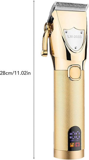 Ymiko Men Hair Clippers, Cordless Barber Hair Cutting Machine Kit Haircut Grooming Set LEDs Digital Display Built in High Capacity Rechargeable Cell Electric ShaversT Blade Barber Cut Machines