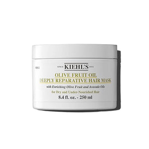 Kiehl's Olive Fruit Oil Deeply Reparative Hair Mask Moisturizing Hair Treatment for Dry &amp Damaged Hair Restores Shine with Avocado Oil &amp Lemon Oil - 8.4 fl oz