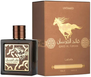 Lattafa Qaed Al Fursan Untamed - Sweet Warm &amp Spicy Amber Aromatic - Eau De Parfum Long-Lasting Fragrance for Unisex 3.04 Ounce / 90ml