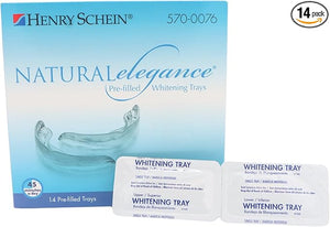 Natural Elegance at-Home Teeth Whitening Kit ? 7 Pairs of Prefilled Trays (Upper &amp; Lower) ? Carbamide Peroxide Gel ? Mint Flavor