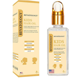 REVATOLOGY Kids &amp Baby Hair Growth Product High Potency Scalp &amp Hair Oil (Made in USA) 26 Cold-Pressed Botanicals for all Ages and Hair types -Thin Curly Thick Hair | Cruelty &amp Chemical
