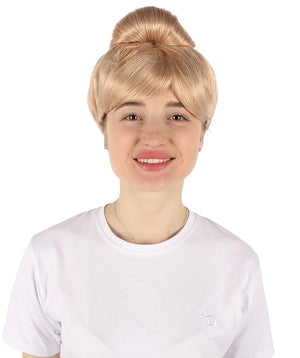 Women's Premium Bun Wig - Adjustable Capless Hair extensions with Realistic Synthetic Fibers - Multi-Color Elegant Bun Hairpiece for Halloween Cosplay and Everyday Wear Strawberry Blonde