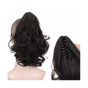 SONGCHAO Fake Hair Bun 1 Pack Synthetic Wavy Ponytail Extension Wig Claw Clip Heat Resistant Fiber Wavy Ponytail Ladies Hair Extension Bun Hair Accessories (Color : 007)