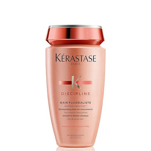 Kerastase Discipline Bain Fluidealiste Shampoo - Sulfate-Free Smoothing &amp Hydrating Frizzy Hair Softens and Nourishes