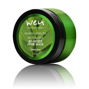 WEN by Chaz Dean Re-Moist Hair Mask - Deep Conditioning Hair Mask for Damaged Hair Moisturizing Hair Treatment Hydrating Repair Smoothing &amp Softening - Bamboo Green Tea 4 Oz (Pack of 1)