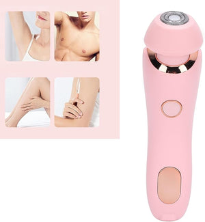 Electric Hair Trimmer Electric Hair Removal Device 800mAh Lady Hair Clipper for Women Underarm Full Body Shaver ABS Material USB Charging Cable Included Cleaning Brush (Pink)