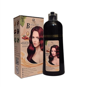 Hair Color Shampoo (Burgundy) ? Argan Oil Avocado &amp Keratin | No Ammonia | Perfect Grey Coverage | Hair Moisturizing &amp Nourishment | Easy At-Home Application