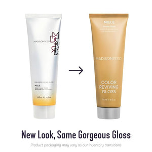 Madison Reed Color Reviving Gloss, Miele - Honey, Semi-Permanent Hair Dye, Enhances Hair Color &amp; Corrects Tone, Adds Brilliant Shine, Keratin &amp; Argan Oil, 4 Fl Oz (118 mL)