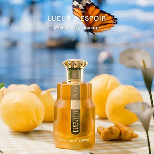 Paris Corner | Lueur Despoir Memories Of Summer EDP 3.4 Fl Oz | Fresh Citrus Unisex Perfume for Men &amp Women | Bergamot Ginger and Musk Perfume Notes | Radiant Long-Lasting Fragrance