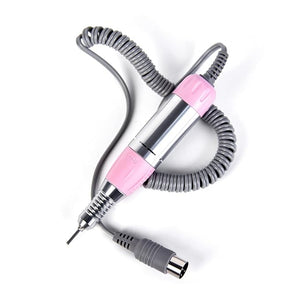 Nail Drill Handpiece Electric Nail Drill Handle Machine Replacement Nail Polishing Pen Portable Manicure Pedicure Tool (Pink)