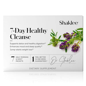 Shaklee - 7-Day Healthy Cleanse: Complete System Reset and Energy Boost - With Probiotics Liver Support and Herbal Cleanse - Step-by-Step Guide - 7 Daily Morning &amp Night Packets