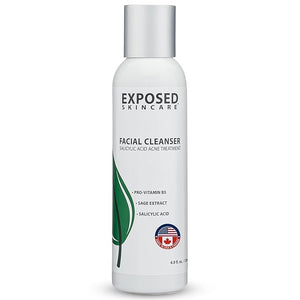 Exposed Skin Care Acne Facial Cleanser with 0.5% Salicylic Acid for Sensitive and Acne-Prone Skin ? Gentle Daily Face Wash for Breakout Blackhead and Excess Oil ? Natural Non-toxic and Cruelty Free
