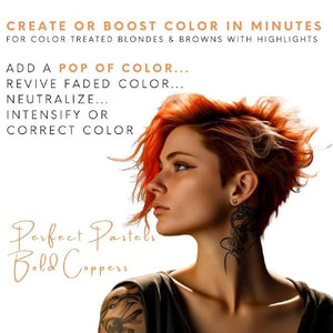 Watercolors INTENSE METALLIC Semi Permanet Color Depositing Shampoo-Sulfate &amp Paraben Free to Maintain &amp Enhance Hair Color 8 fl oz - COPPER