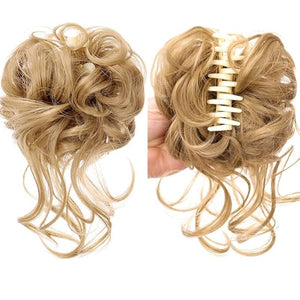 Hair Accessories Synthetic Hair Bun Messy Curly Bun Claw Clip Bun Headband Wig Ponytail Hair Extensions Women Wig Hair Bun Hair Pieces For Women(SW207-10)