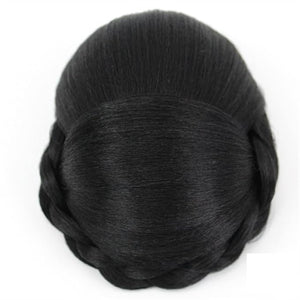 Hair Bun Pieces for Women 1 Pack Synthetic Bun Braided Ponytail Hair Extensions Women's Donut Curls Accessories for Women